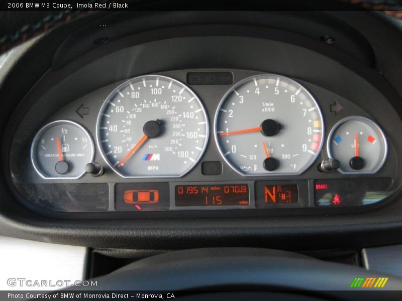  2006 M3 Coupe Coupe Gauges