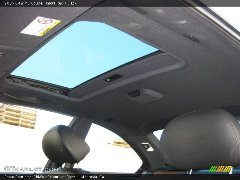 Sunroof of 2006 M3 Coupe