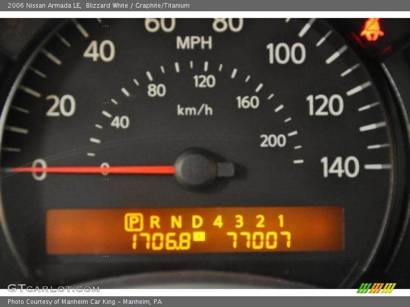Blizzard White / Graphite/Titanium 2006 Nissan Armada LE