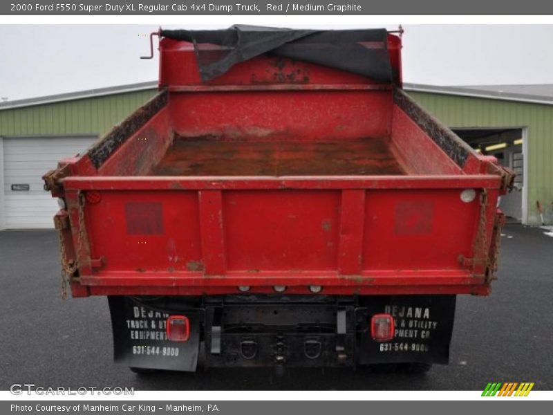 Red / Medium Graphite 2000 Ford F550 Super Duty XL Regular Cab 4x4 Dump Truck