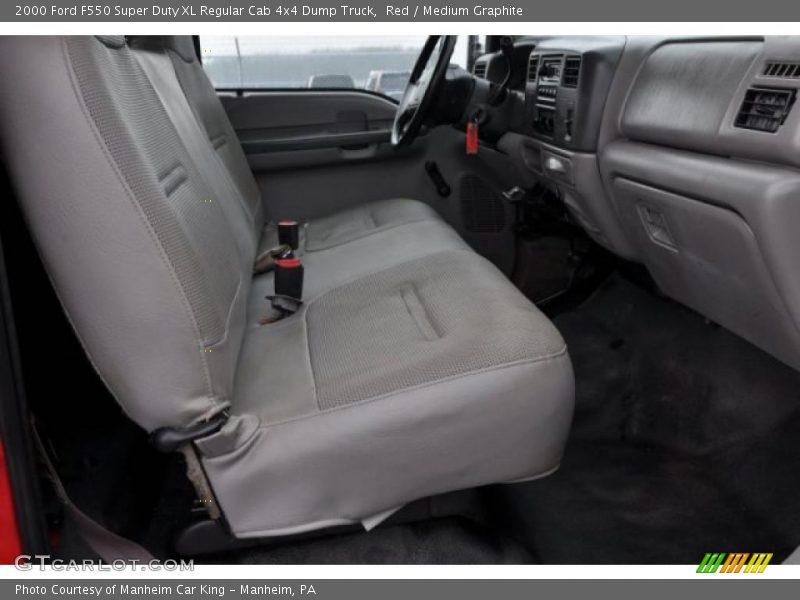 Red / Medium Graphite 2000 Ford F550 Super Duty XL Regular Cab 4x4 Dump Truck