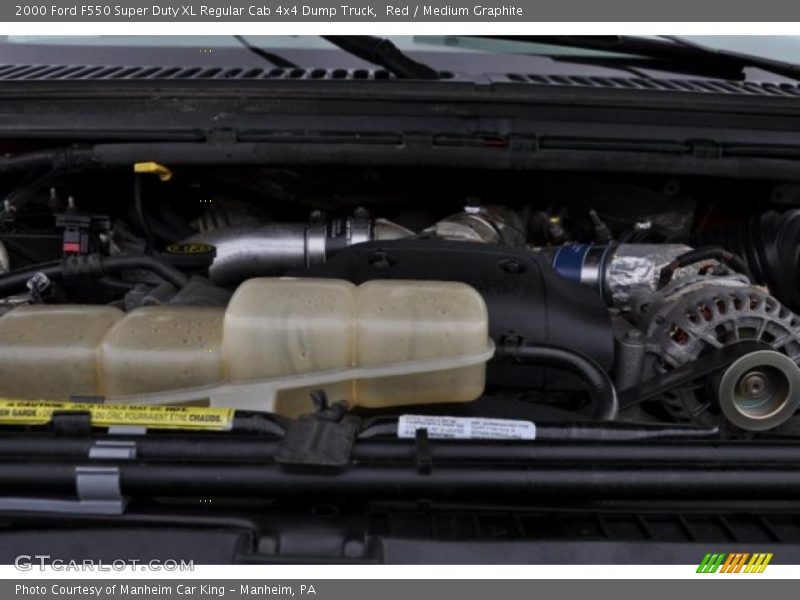 Red / Medium Graphite 2000 Ford F550 Super Duty XL Regular Cab 4x4 Dump Truck