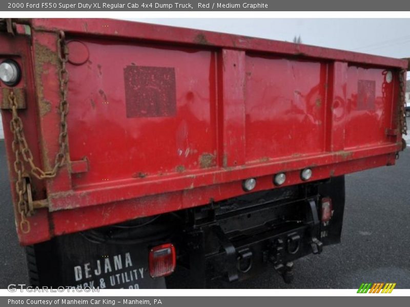 Red / Medium Graphite 2000 Ford F550 Super Duty XL Regular Cab 4x4 Dump Truck