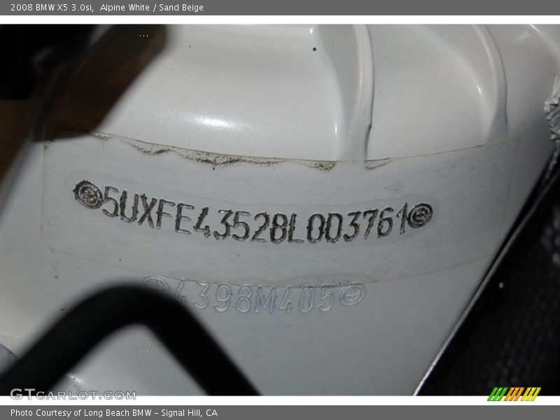 Alpine White / Sand Beige 2008 BMW X5 3.0si