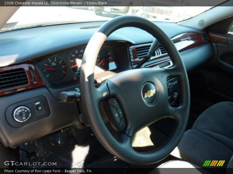 Silverstone Metallic / Ebony Black 2008 Chevrolet Impala LS