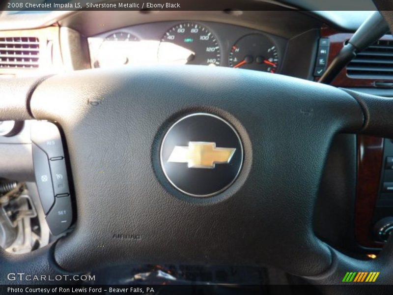 Silverstone Metallic / Ebony Black 2008 Chevrolet Impala LS