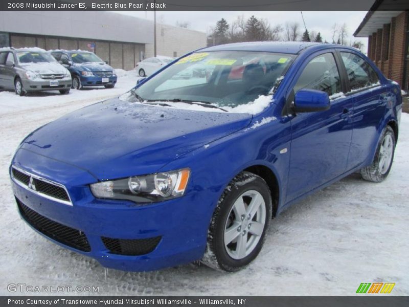 Electric Blue Pearl / Black 2008 Mitsubishi Lancer ES