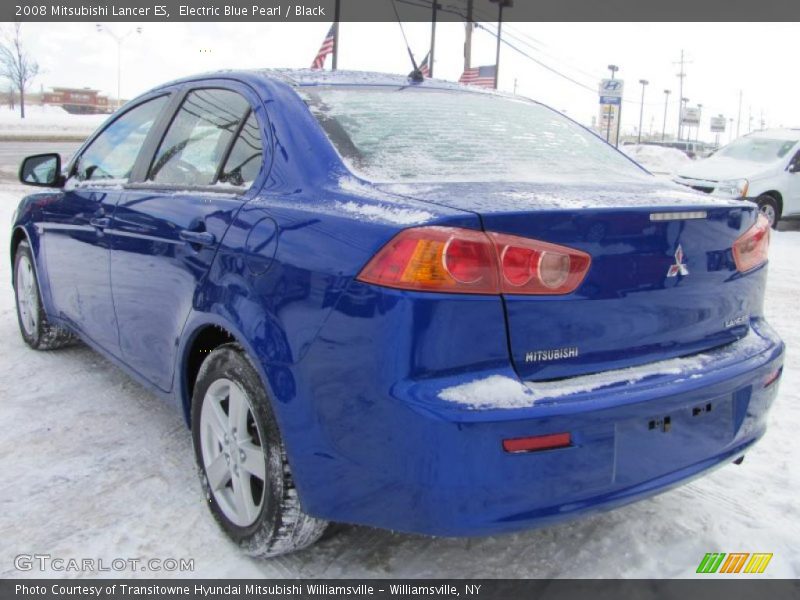 Electric Blue Pearl / Black 2008 Mitsubishi Lancer ES