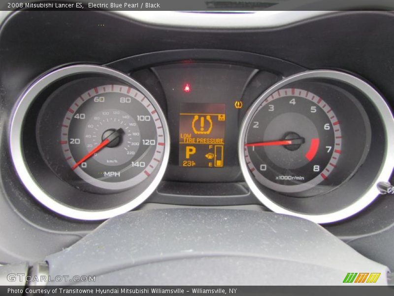 Electric Blue Pearl / Black 2008 Mitsubishi Lancer ES