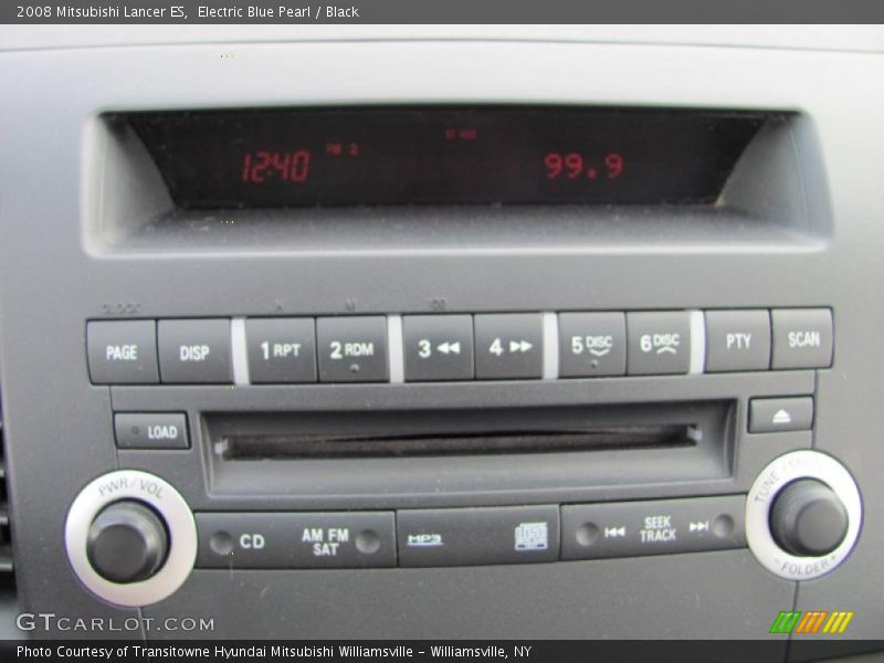 Electric Blue Pearl / Black 2008 Mitsubishi Lancer ES