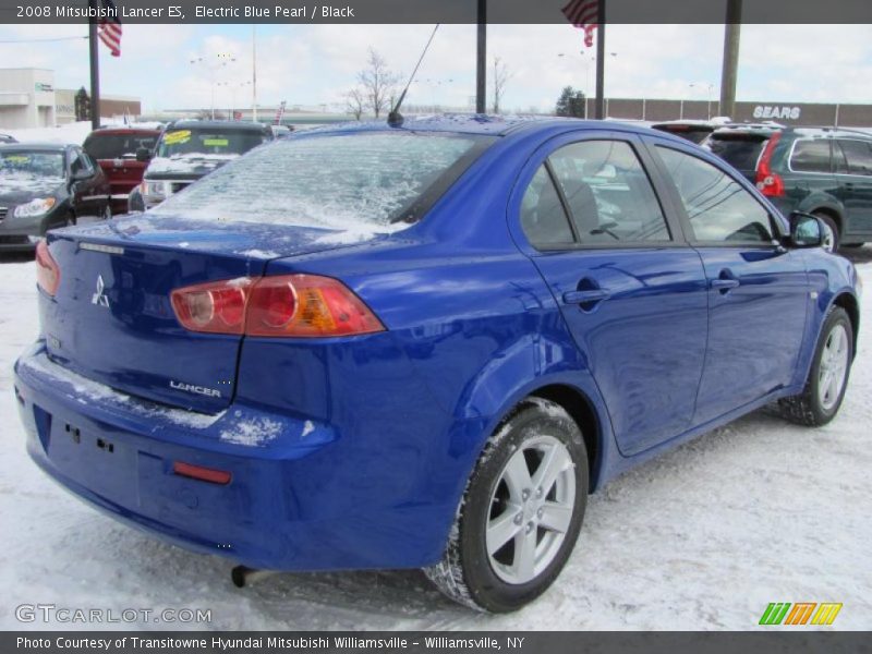 Electric Blue Pearl / Black 2008 Mitsubishi Lancer ES