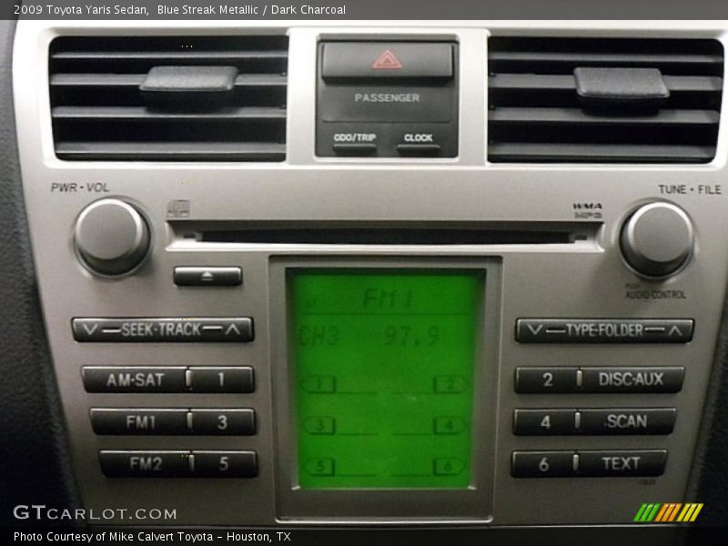 Blue Streak Metallic / Dark Charcoal 2009 Toyota Yaris Sedan