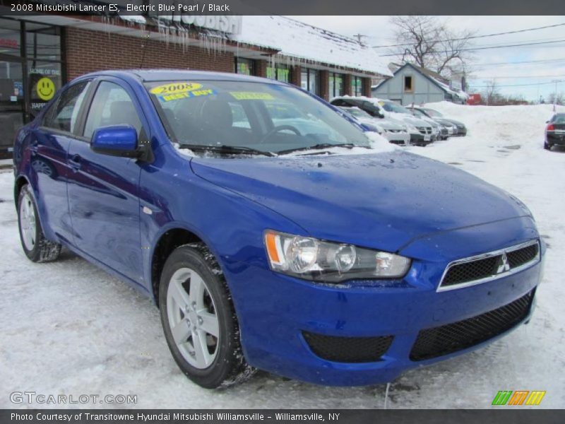 Electric Blue Pearl / Black 2008 Mitsubishi Lancer ES