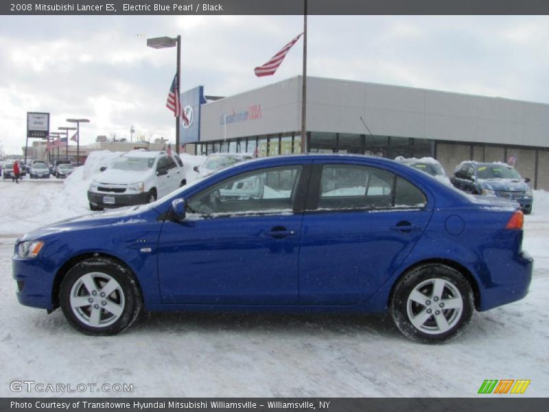 Electric Blue Pearl / Black 2008 Mitsubishi Lancer ES