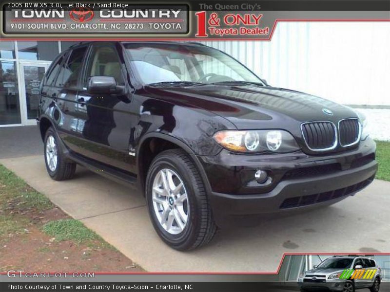Jet Black / Sand Beige 2005 BMW X5 3.0i