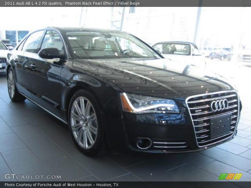 Phantom Black Pearl Effect / Velvet Beige 2011 Audi A8 L 4.2 FSI quattro