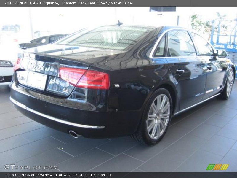 Phantom Black Pearl Effect / Velvet Beige 2011 Audi A8 L 4.2 FSI quattro