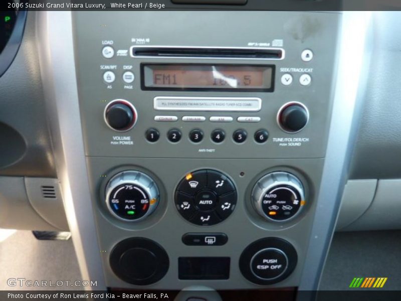 Controls of 2006 Grand Vitara Luxury