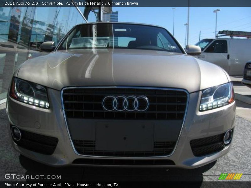 Aurum Beige Metallic / Cinnamon Brown 2011 Audi A5 2.0T Convertible