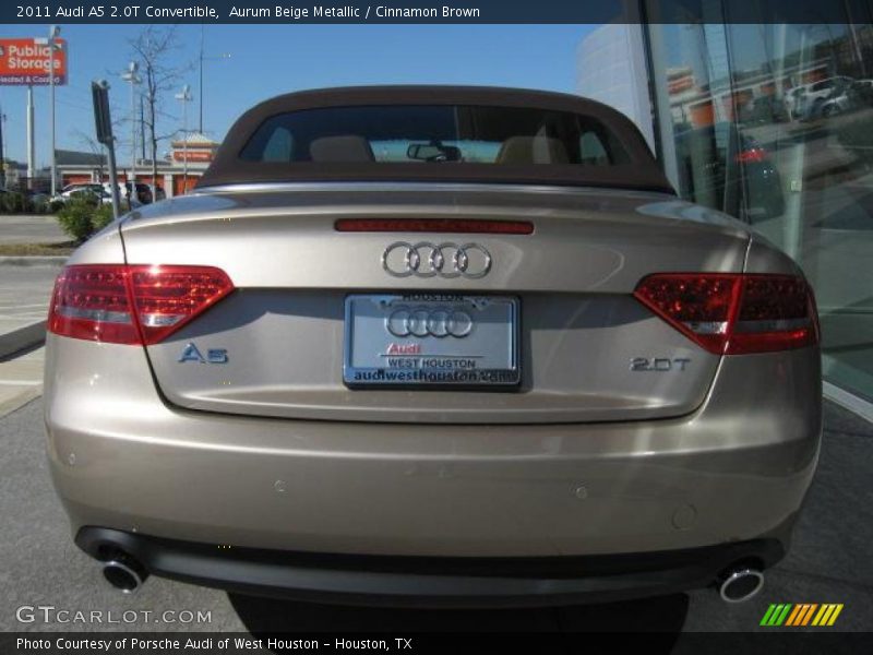 Aurum Beige Metallic / Cinnamon Brown 2011 Audi A5 2.0T Convertible