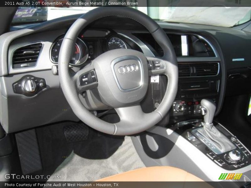 Aurum Beige Metallic / Cinnamon Brown 2011 Audi A5 2.0T Convertible