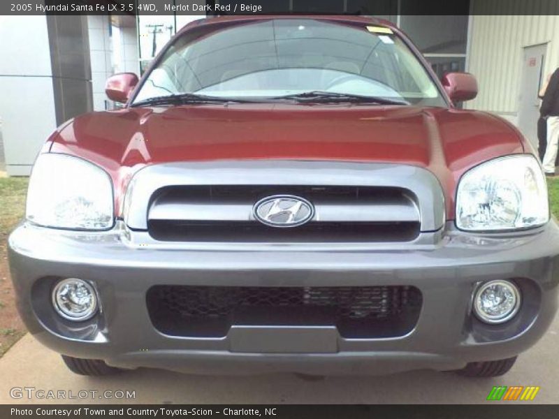 Merlot Dark Red / Beige 2005 Hyundai Santa Fe LX 3.5 4WD