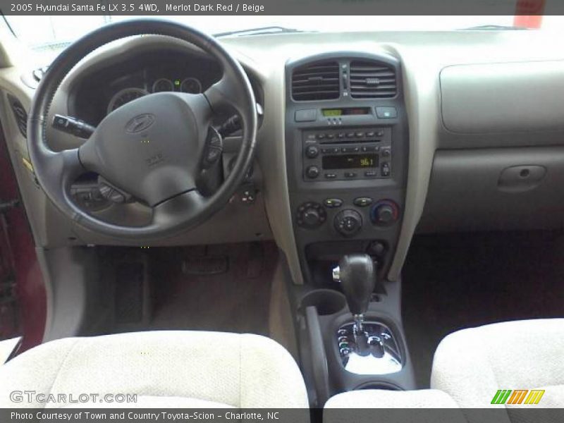Merlot Dark Red / Beige 2005 Hyundai Santa Fe LX 3.5 4WD