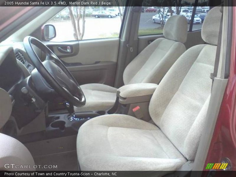Merlot Dark Red / Beige 2005 Hyundai Santa Fe LX 3.5 4WD