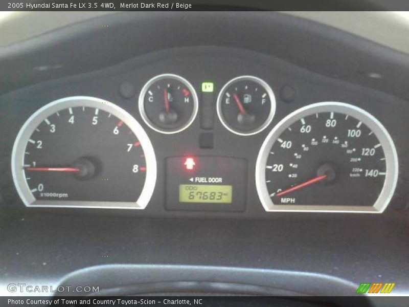 Merlot Dark Red / Beige 2005 Hyundai Santa Fe LX 3.5 4WD