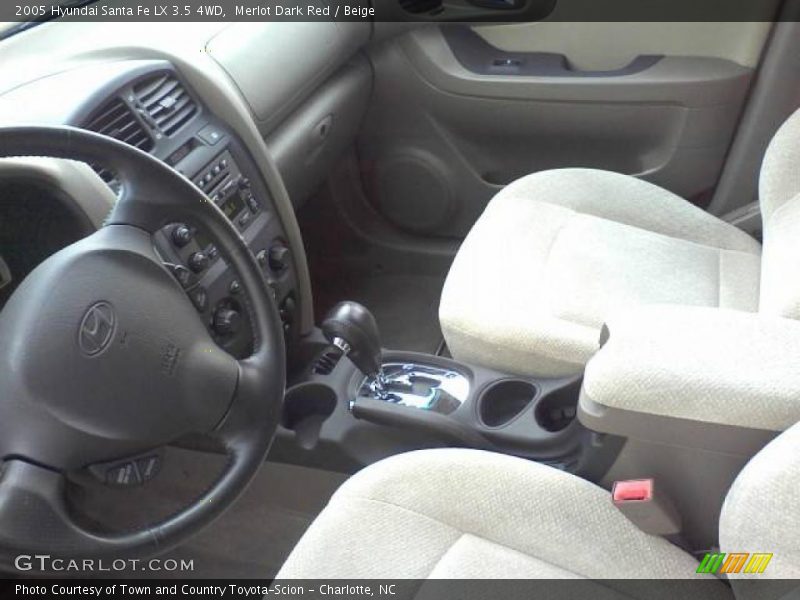 Merlot Dark Red / Beige 2005 Hyundai Santa Fe LX 3.5 4WD