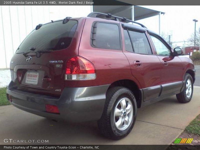 Merlot Dark Red / Beige 2005 Hyundai Santa Fe LX 3.5 4WD