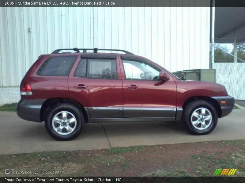 Merlot Dark Red / Beige 2005 Hyundai Santa Fe LX 3.5 4WD
