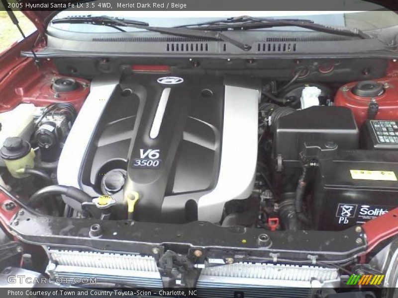 Merlot Dark Red / Beige 2005 Hyundai Santa Fe LX 3.5 4WD