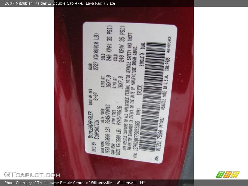 Lava Red / Slate 2007 Mitsubishi Raider LS Double Cab 4x4