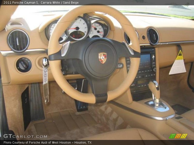 Carrara White / Sand Beige 2011 Porsche Cayman S