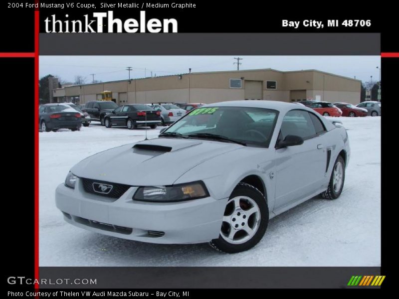 Silver Metallic / Medium Graphite 2004 Ford Mustang V6 Coupe