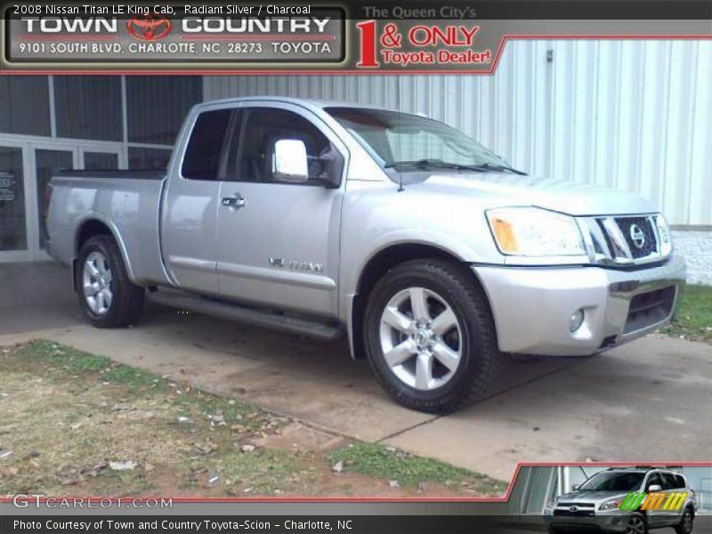 Radiant Silver / Charcoal 2008 Nissan Titan LE King Cab