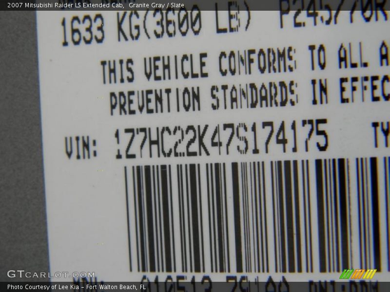 Granite Gray / Slate 2007 Mitsubishi Raider LS Extended Cab