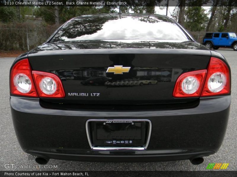 Black Granite Metallic / Ebony/Brick 2010 Chevrolet Malibu LTZ Sedan