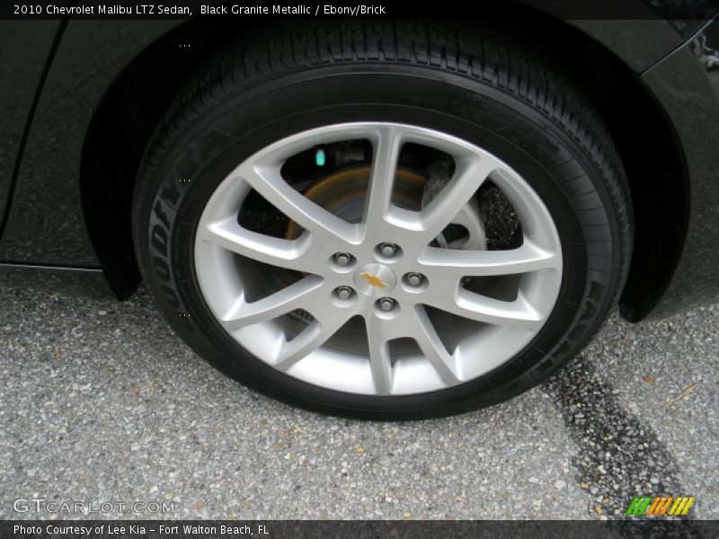 Black Granite Metallic / Ebony/Brick 2010 Chevrolet Malibu LTZ Sedan