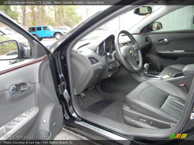 Black Granite Metallic / Ebony/Brick 2010 Chevrolet Malibu LTZ Sedan
