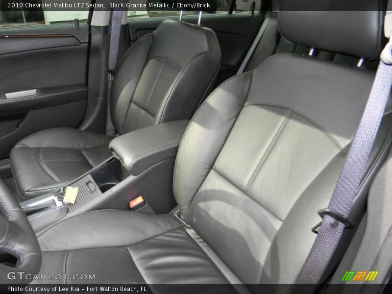 Black Granite Metallic / Ebony/Brick 2010 Chevrolet Malibu LTZ Sedan