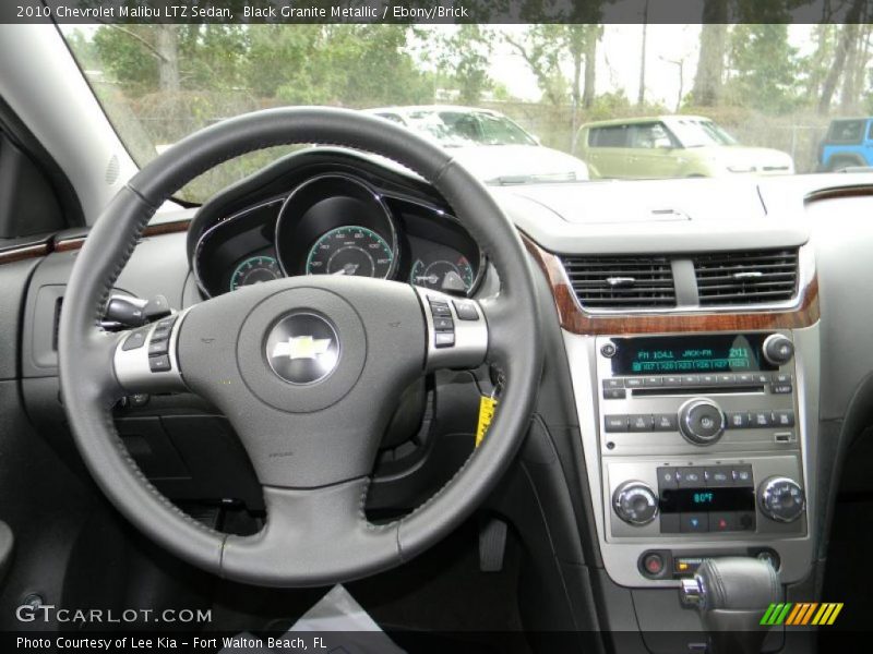 Black Granite Metallic / Ebony/Brick 2010 Chevrolet Malibu LTZ Sedan