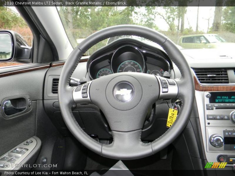 Black Granite Metallic / Ebony/Brick 2010 Chevrolet Malibu LTZ Sedan
