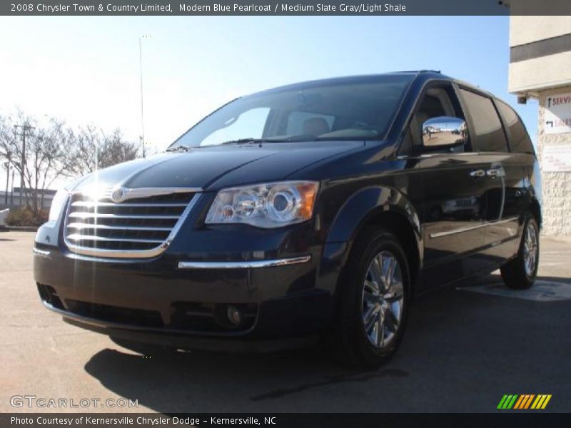 Modern Blue Pearlcoat / Medium Slate Gray/Light Shale 2008 Chrysler Town & Country Limited