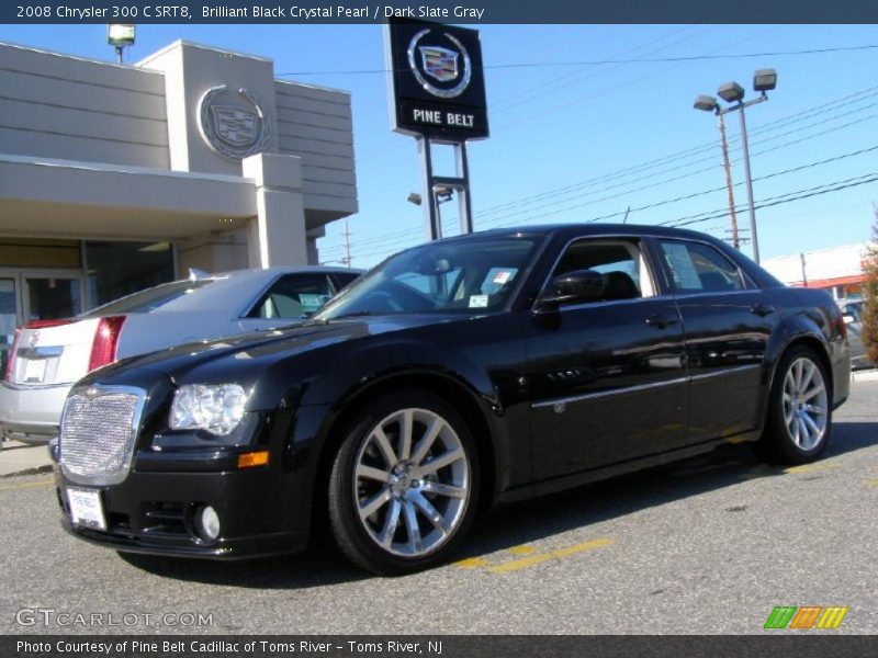 Brilliant Black Crystal Pearl / Dark Slate Gray 2008 Chrysler 300 C SRT8