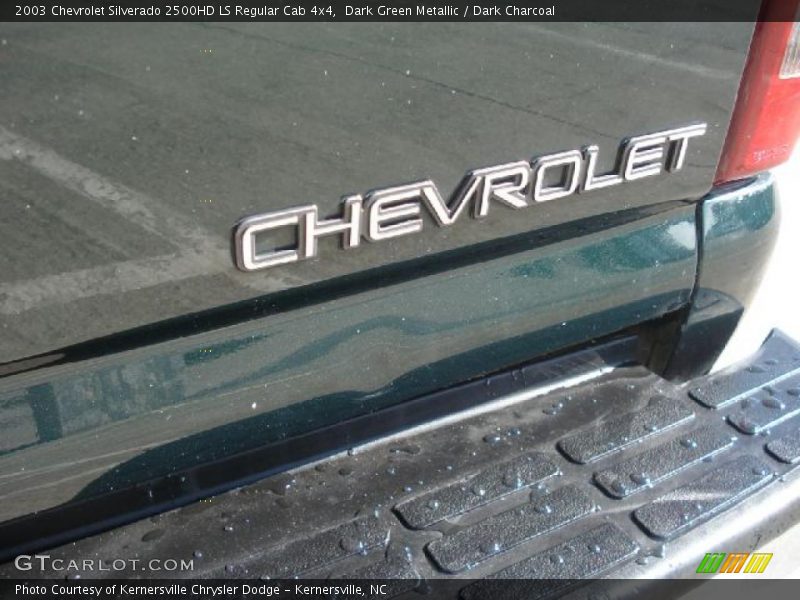 Dark Green Metallic / Dark Charcoal 2003 Chevrolet Silverado 2500HD LS Regular Cab 4x4