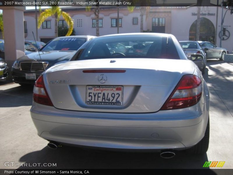 Iridium Silver Metallic / Ash Grey 2007 Mercedes-Benz SLK 280 Roadster