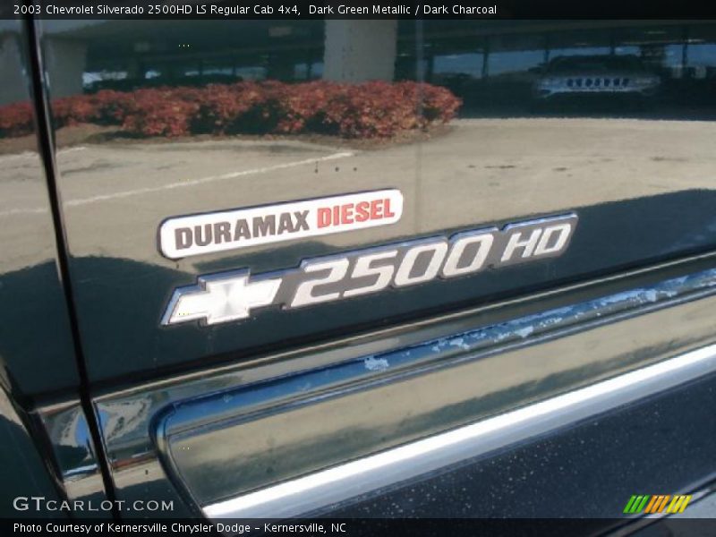 Dark Green Metallic / Dark Charcoal 2003 Chevrolet Silverado 2500HD LS Regular Cab 4x4