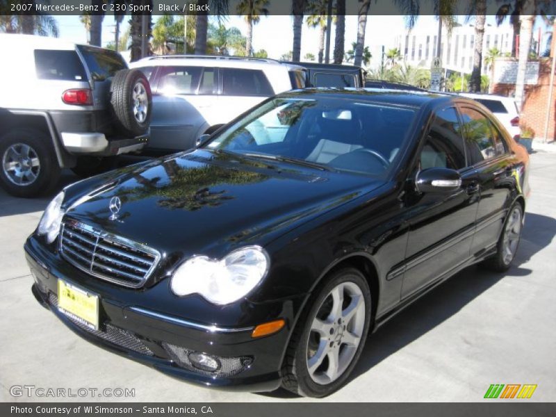 Black / Black 2007 Mercedes-Benz C 230 Sport